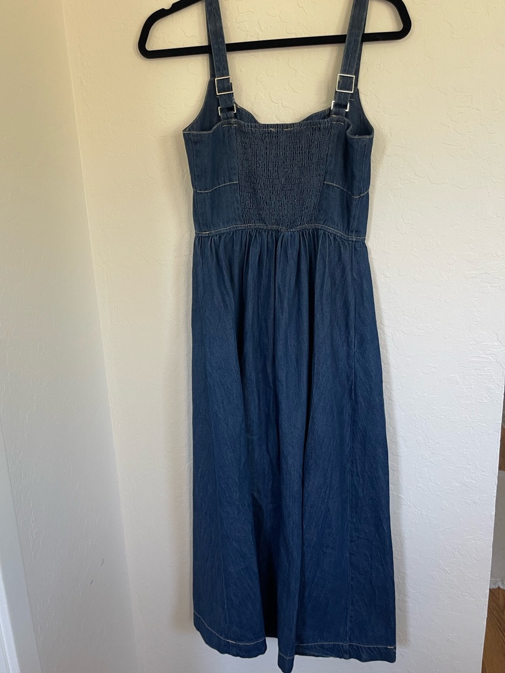 Blu Pepper Denim Lace-Up Bodice Midi Dress - Women size Small - Picture 3 of 6